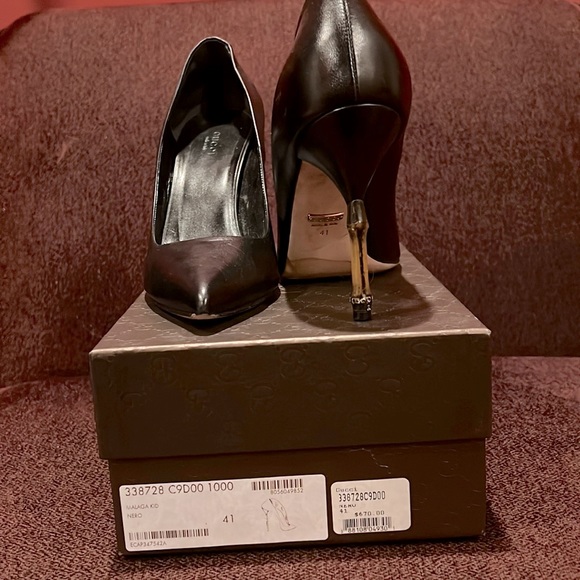 Gucci Malaga Kid Black Pumps - Picture 1 of 8